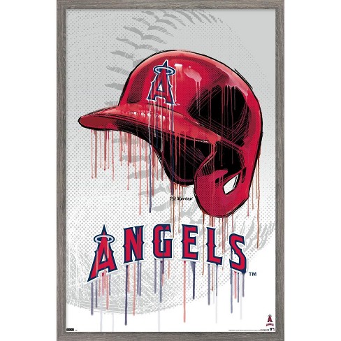 Trends International Mlb Los Angeles Angels - Drip Helmet 22 Framed Wall  Poster Prints : Target