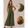 Allegra K Women's Cross Neck Sleeveless Wide Leg Full Length Romper Jumpsuits - 2 of 4