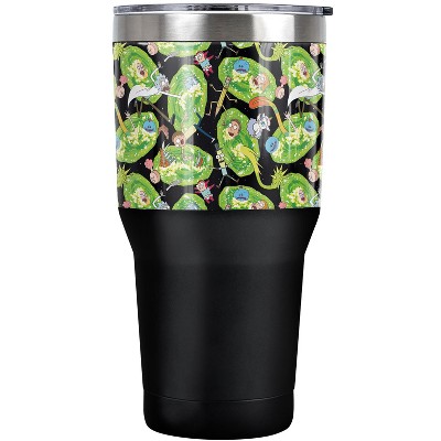 Rick And Morty Portal Mayhem Steel Tumbler 30oz Coffee Travel Mug