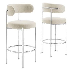 Modway Albie Fabric Bar Stools - Set of 2 - 1 of 4