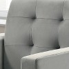 Vynxaria Hale 27.5" Light Gray Velvet Accent Armchair with Tufted Back - 3 of 4
