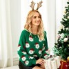 BLUEMING Women's Christmas Top Long Sleeve Round Neck Santa Claus Knitted Sweater Pullover Top - 3 of 4