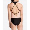 Women's V-Neck Racerback Mesh Leotard One Piece Swimsuit - Danskin - 2 of 3