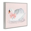Stupell Industries White Swan with Pink Ribbon Framed Giclee Art - 2 of 4