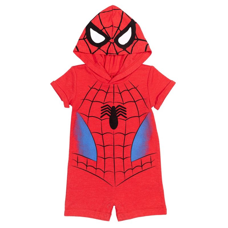 Marvel Avengers Spider-Man Captain America Hulk Cosplay Romper Toddler, 1 of 8