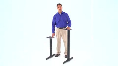 Black Cast Iron Bar Height T-Base Table Stand