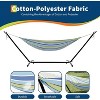 Hammock with Space Saving Steel Stand Included ,450lb Capacity Standing Hammocks for Outside Garden Backyard - 4 of 4