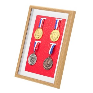 Unique Bargains Shadow Box Multifunctional Sports Medal Display Case 1 Pc - 1 of 4