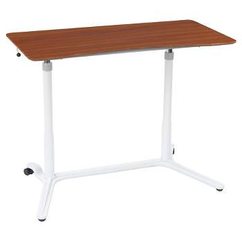 Element Sit-Stand Height Adjustable Desk White/Cherry - Studio Designs