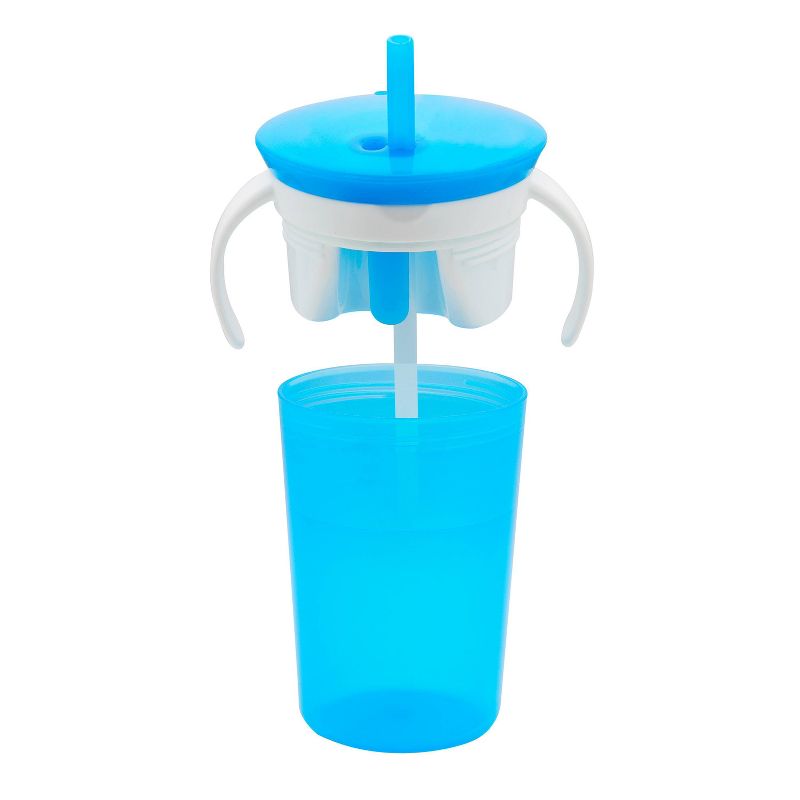 Munchkin SnackCatch &#38; Sip 2-in-1 Snack Catcher and Spill Proof Cup - Blue - 9 fl oz, 6 of 7