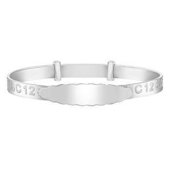 Girls' ABC 123 ID BangleBracelet Sterling Silver - In Season Jewelry
