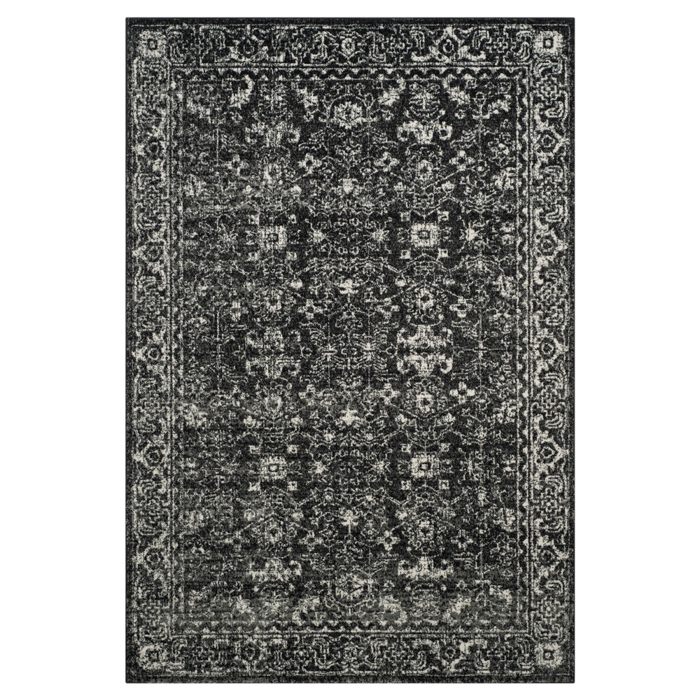 Evoke Rug - Charcoal/Ivory - (5'1inx7'6in) - Safavieh