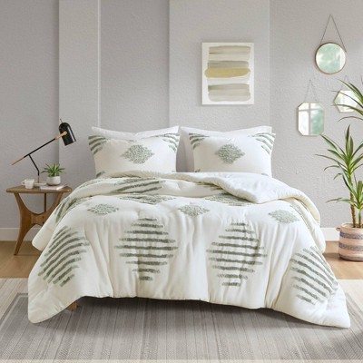 Ivory King Cotton Blend Chenille Comforter Set