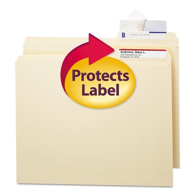 Smead Seal & View File Folder Label Protector Clear Laminate 3-1/2x1-11/16 100/Pack 67600