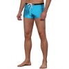 Lars Amadeus Men's Solid Color Elastic Waist Summer Pool Swimwear Shorts - image 4 of 4