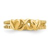 Black Bow Jewelry Hugs and Kisses Adjustable Toe Ring in 14 Karat Yellow Gold - 4 of 4