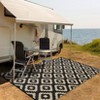 Outdoor Modern Reversible Erasable Area Rugs for Garden Backyard Large Portable Lightweight Plastic Straw Rug for Camping RV Auto Patio Picnic Mat - 4 of 4