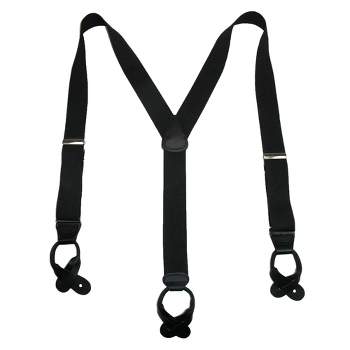 CTM Men's Big & Tall Elastic Button End Suspender with Bachelor Buttons