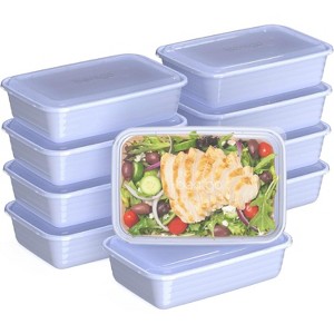 20-Piece Lightweight, Durable, Reusable BPA-Free 1-Compartment Containers - Microwave, Freezer, Dishwasher Safe - 1 of 4