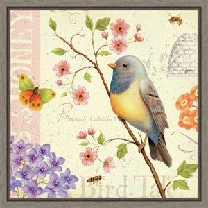 Amanti Art Birds and Bees I by Daphne Brissonnet Canvas Wall Art Print Framed 16-in. x 16-in. - 1 of 4
