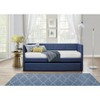 NicBex Twin Size Upholstered Nailhead Trim Daybed with Pull-out Trundle for Bedroom,Living Room,Apartment - 2 of 4