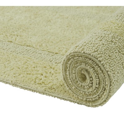Luxurious Sage Cotton Tufted Reversible Bath Rug Set