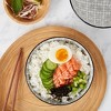 Tabletops Unlimited Set of 2 6.25" Ramen Noodle Bowls Gray Patterned: Stoneware, Dishwasher & Microwave Safe, Abstract Design - 3 of 4