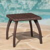 Lyngins Wicker Outdoor End Table, 17.7" Square Patio Accent Table with Iron Frame, Rattan Patio End Table, Outdoor Side Table - 2 of 4
