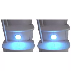 2) Main Access 200680 Swimming Pool Ladder Steps Entry System Smart LED Lights
