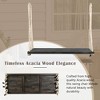Gulches Patio Swings: Hanging Porch Swing Bench with Cushions, 10.8ft Ropes, Natural/ White/Black/Brown/Gray Finish - 3 of 4