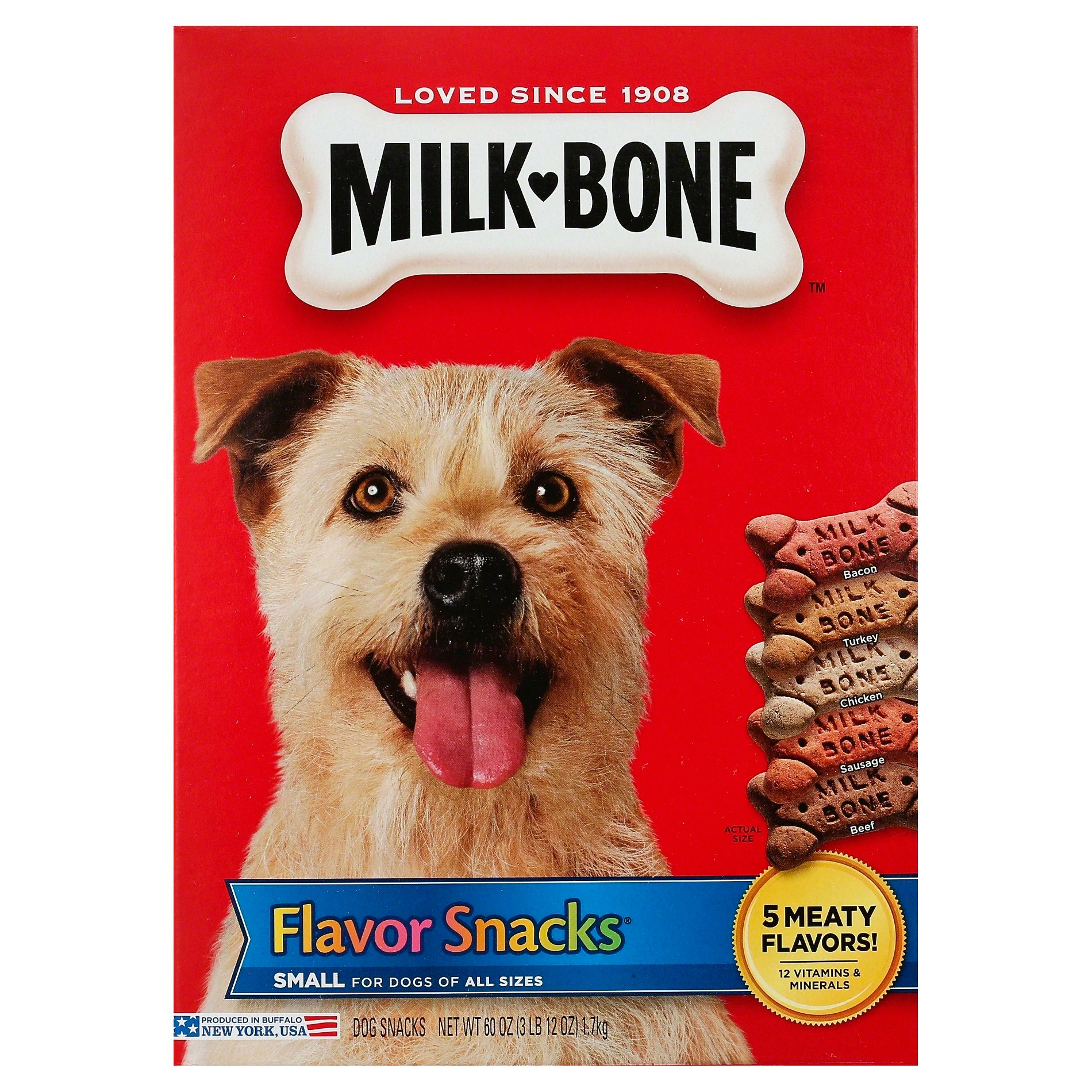 Milk-Bone Biscuits with Beef, Turkey, Sausage, Bacon and Chicken Flavor Crunchy Dog Treats