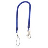 Unique Bargains Flexible Lobster Clasp Stretch Coiled Cord Keychain Blue 16.7" - 3 of 4