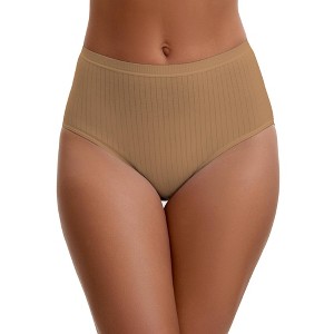 INSPIRE CHIC Women's Cotton High Waist Briefs Tummy Control Breathable Underwear, Available in Plus Size - 1 of 4