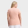 Women's Slim Fit Short Sleeve Ribbed T-Shirt - A New Day™ - 2 of 3