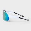 Pride Adult Visor Shield Rainbow Mirrored Sunglasses - 3 of 4