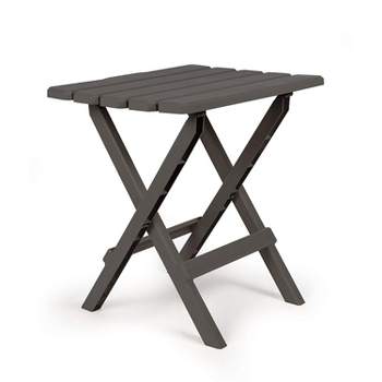 Camco 51885 Large Adirondack Portable Outdoor Furniture Folding Table, Charcoal