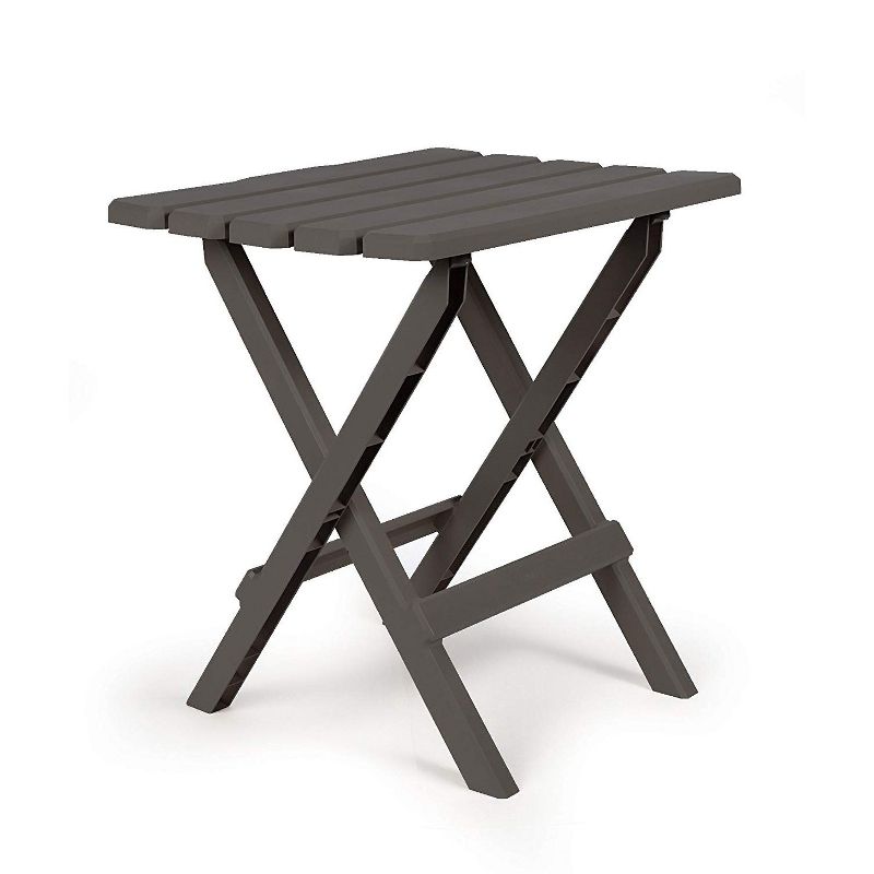Camco 51885 Large Adirondack Portable Outdoor Furniture Folding Table, Charcoal, 1 of 4
