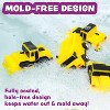 6-Pack Construction Truck Bath Toys, Sealed No-Hole Mold-Free Set for Bathtub and Pool - 4 of 4