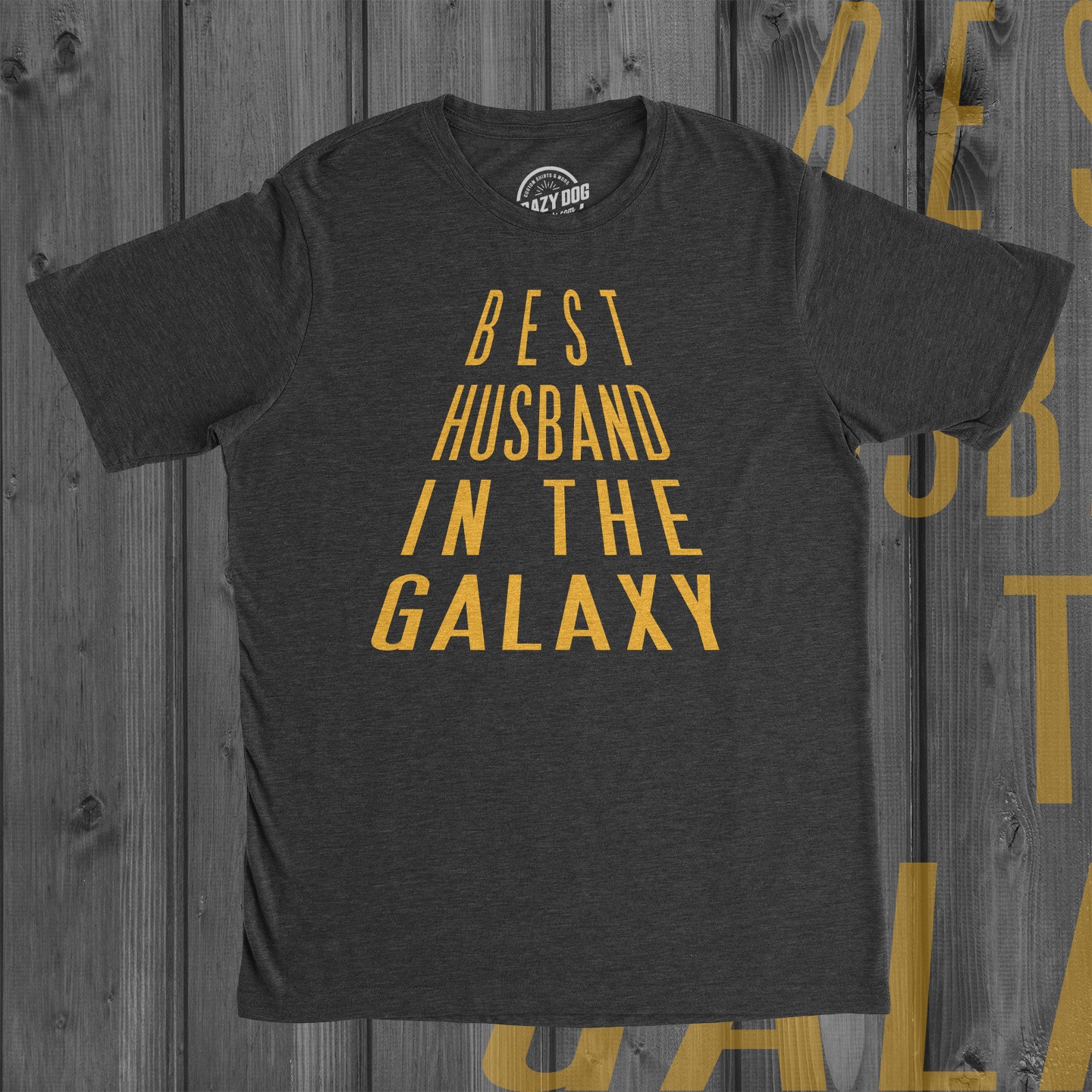 Мужская футболка Crazy Dog T-Shirts, Inc. Best Husband In The Galaxy Funny Nerdy Love Valentines Day T shirt - Crazy Dog T Shirt for Valentines Gift Black, цвет: Чёрный — фото 3
