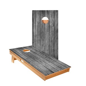 Skip's Garage | Dark Large Panel Wood Cornhole Boards - ACA Star Series - 1 of 3