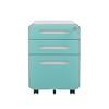 NicBex 3-Drawer Mobile File Cabinet with Lock 5 Wheel Design Under Desk Storage Filing Cabinet for Home, Office - 2 of 4