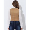Allegra K Women's Vintage Faux Suede Sweetheart Neck Sleeveless Lace Up Waistcoat Vest - 4 of 4