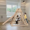 Infurnic Play and Swing Sets, Indoor Play Gym Playset with Baby Swing Slide Ladder Climbing Wall Indoor Jungle Gym for Kids, Brown, 44.48"*43.3"*40.5" - 3 of 4