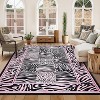 Area Rug for Living Room Washable, Soft Leopard Patchwork Print Large Bedroom Rugs Low Pile Non-Slip Carpet Rugs for Dining Room - 2 of 4
