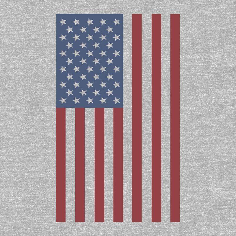 Men&#39;s USA Vertical Flag Short Sleeve Graphic T-Shirt - Heathered Gray, 3 of 4