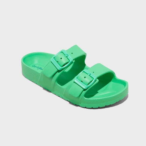 Kids' Noa Footbed Sandals - Cat & Jack™ Green 5 : Target