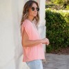 Amaryllis Women's Ruched Gathered Shoulder Top Soft Comfortable Fabric Trendy Relaxed Stylish Casual Versatile Fit - 3 of 4