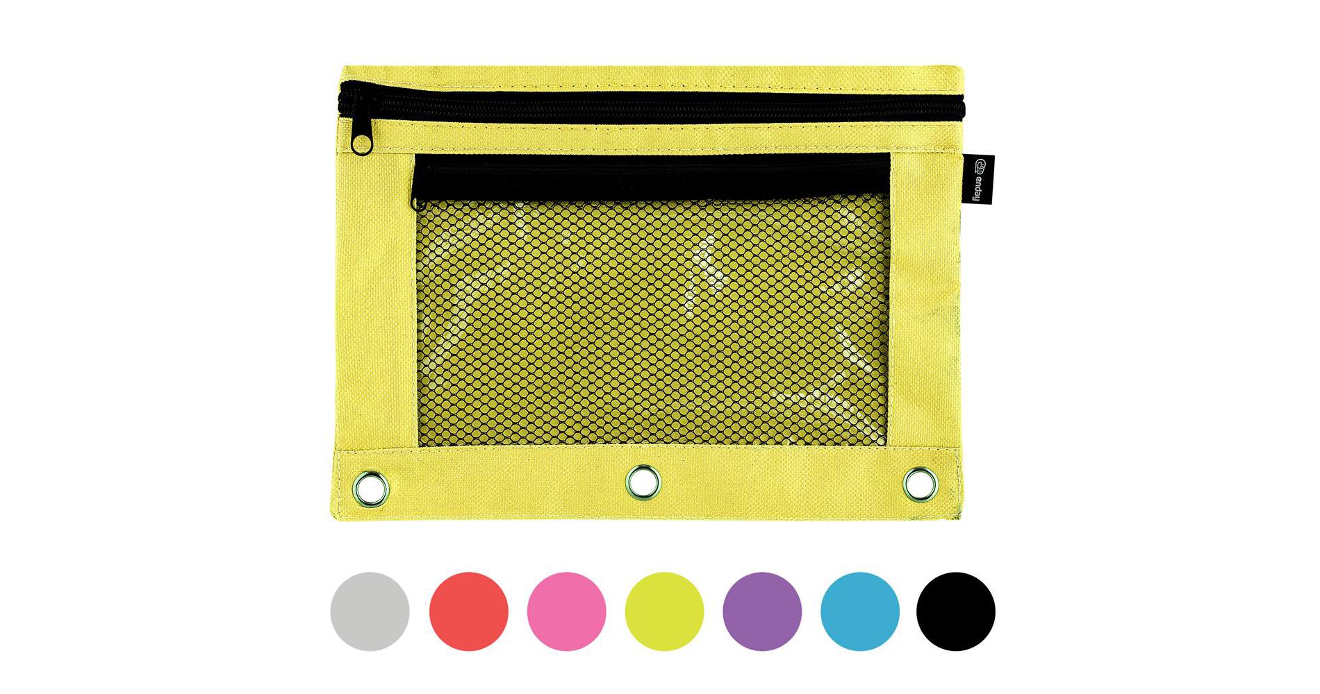 Enday Double Zipper Binder Pencil Pouch