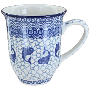 Blue Rose Polish Pottery 826 Ceramika Artystyczna Large Coffee Mug - 1 of 1