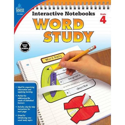 Interactive Notebooks Word Study, Grade 4 - by  Carson Dellosa Education (Paperback)